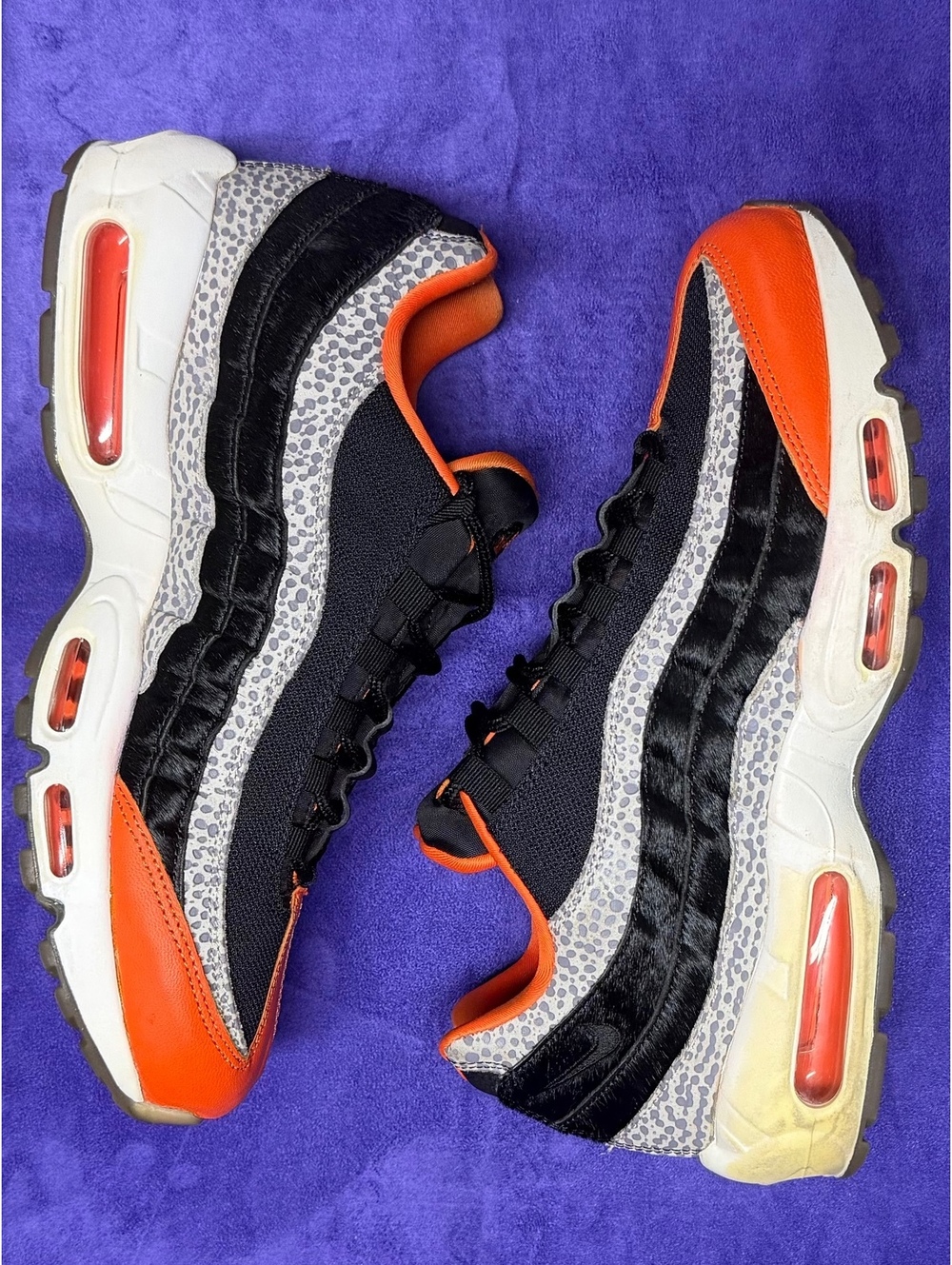 Nike Air Max 95 Safari Black Orange Mens 11.5 AV7014-002